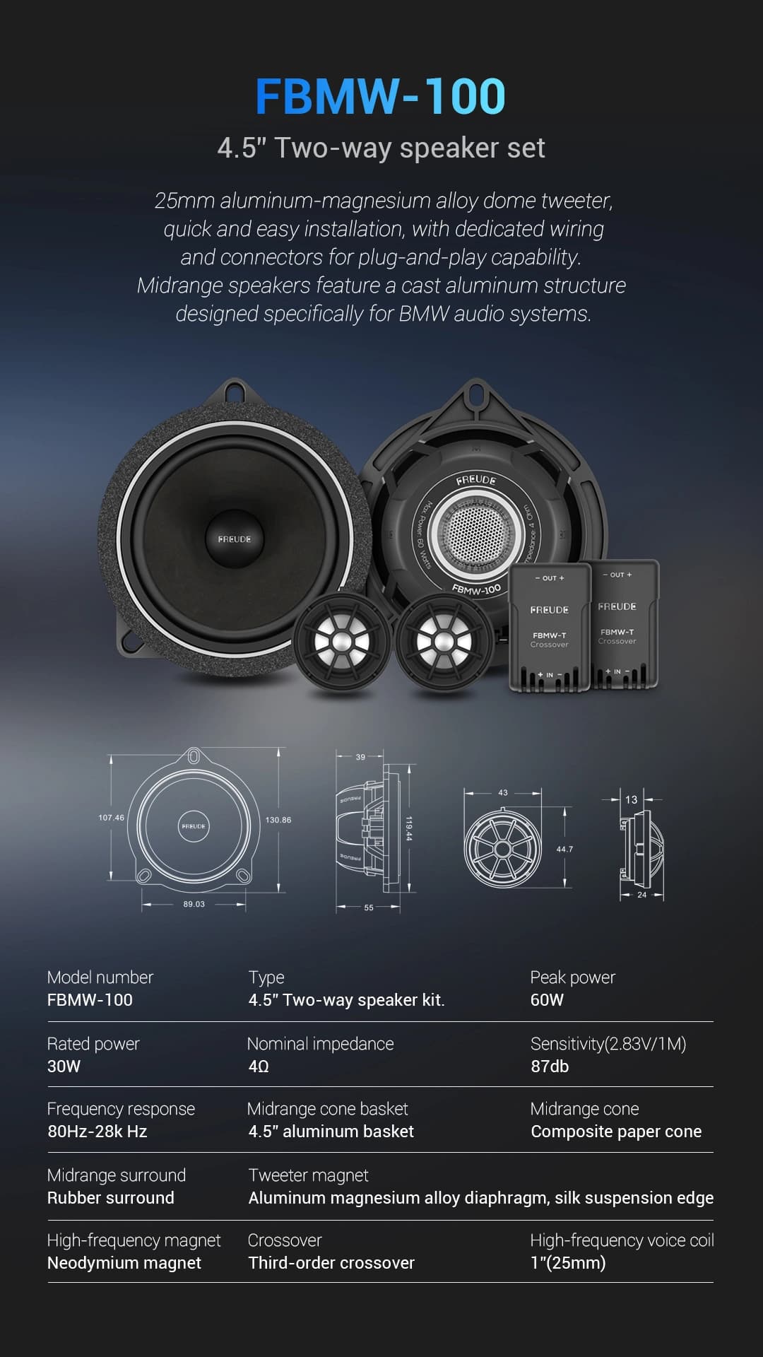 Freude Audio FBMW-100S